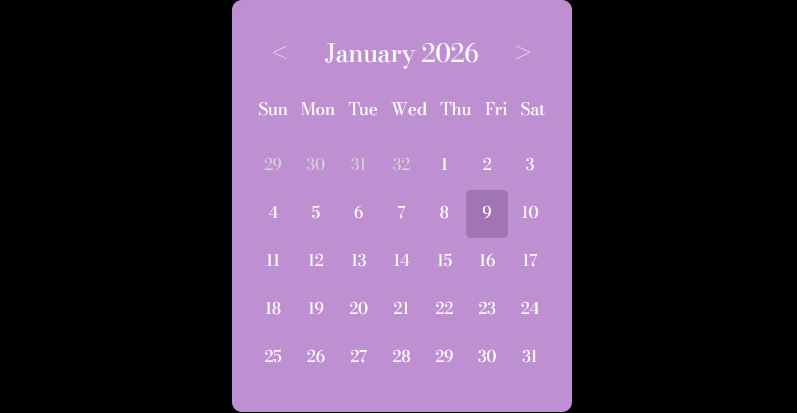 Calendar Project