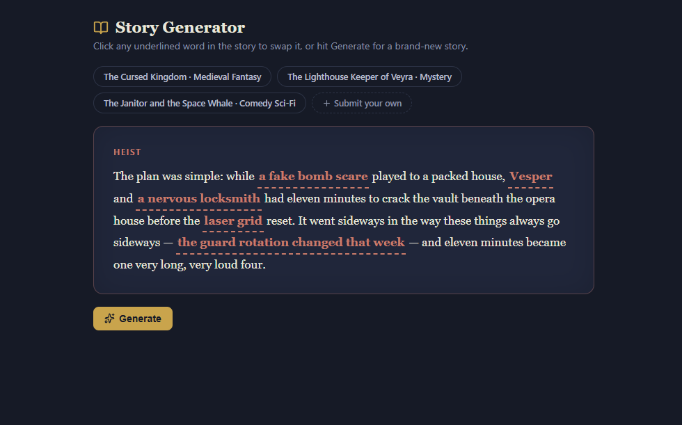 Short Story Generator Project